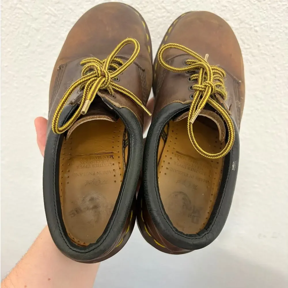 Vintage Doc Martens Dr. Martens Oxfords Made in England Brown Leather